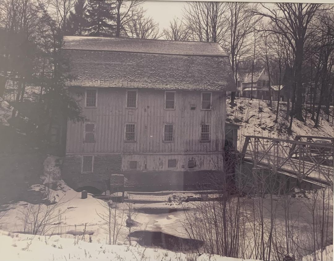 an archive photo of the Caroline grist mill