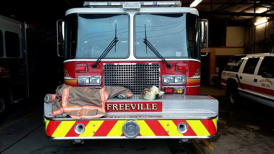 Freeville Firetruck from the front