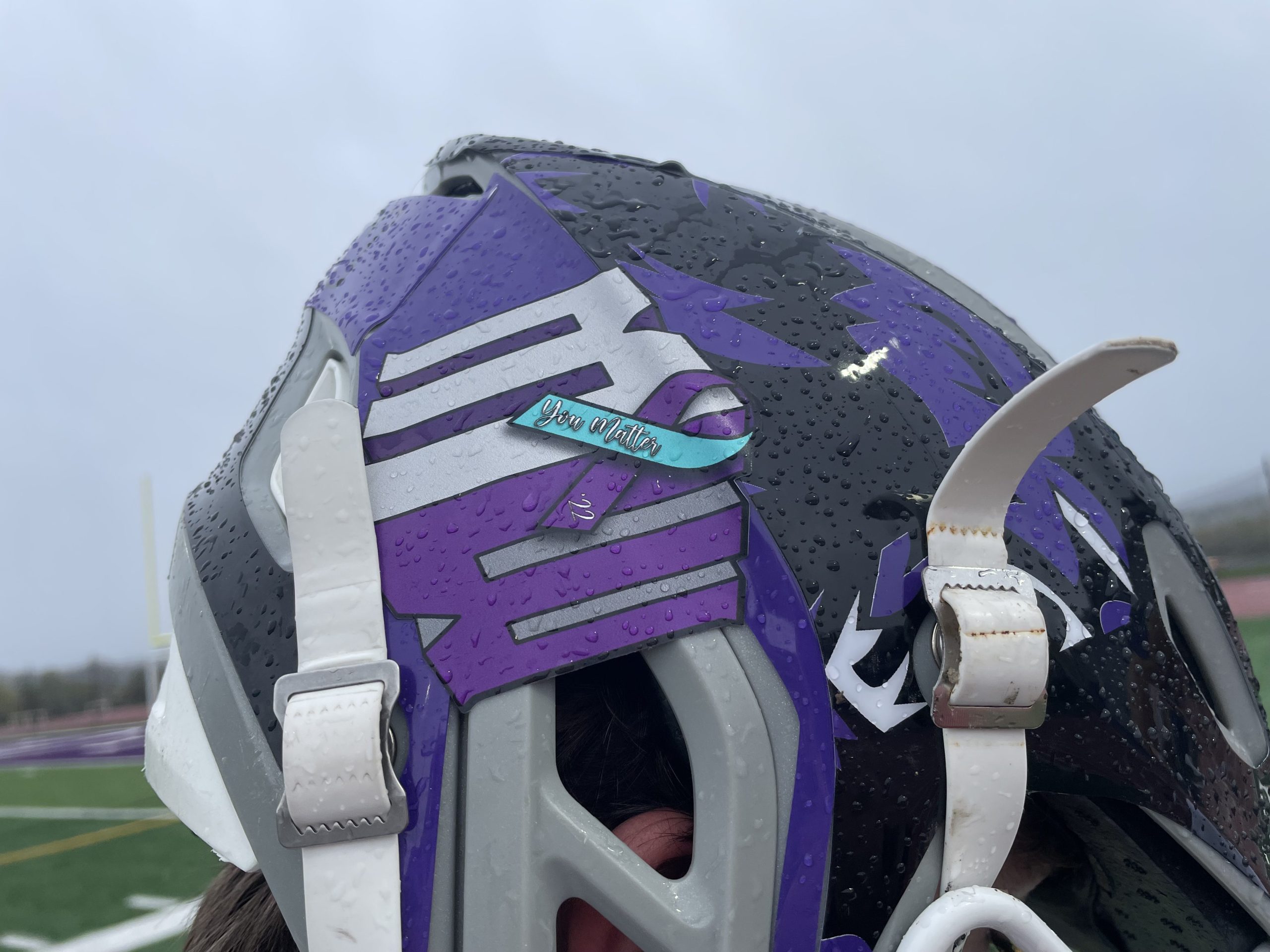 During the first annual "You Matter" game, the Dryden boys lacrosse team wore a sticker of a "You Matter" ribbon on their helmets in honor of former assistant coach Matt Williams, who committed suicide in 2022.