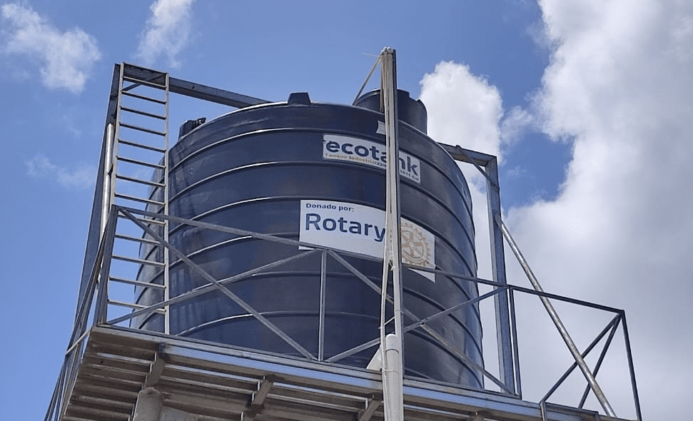 Pictured is one of the numerous watertowers donated by the Rotary Club. In order to conduct these projects, Ithaca Rotary works with Costa Rica's local Rotary chapters.