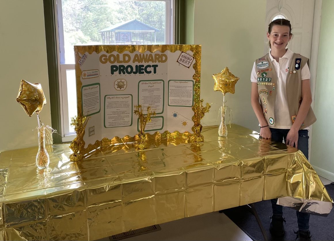 Isabella with her project