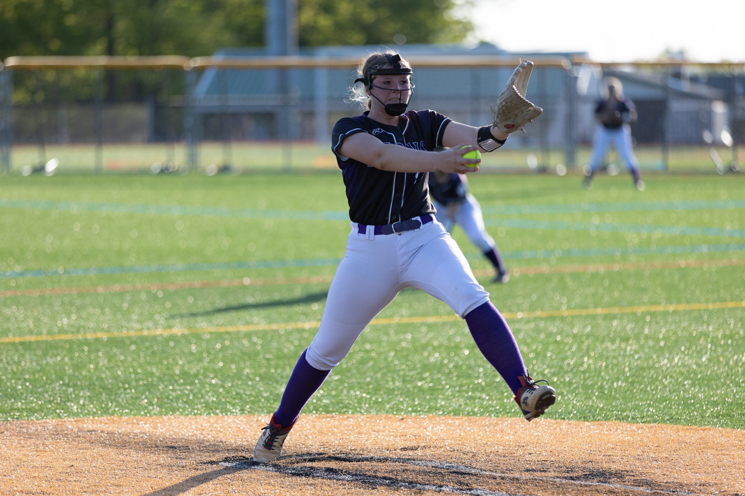 Kahlen on the pitching mound