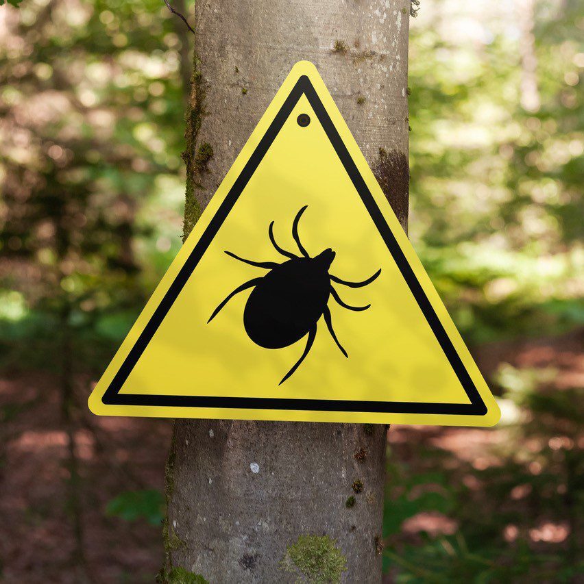 tick warning sign