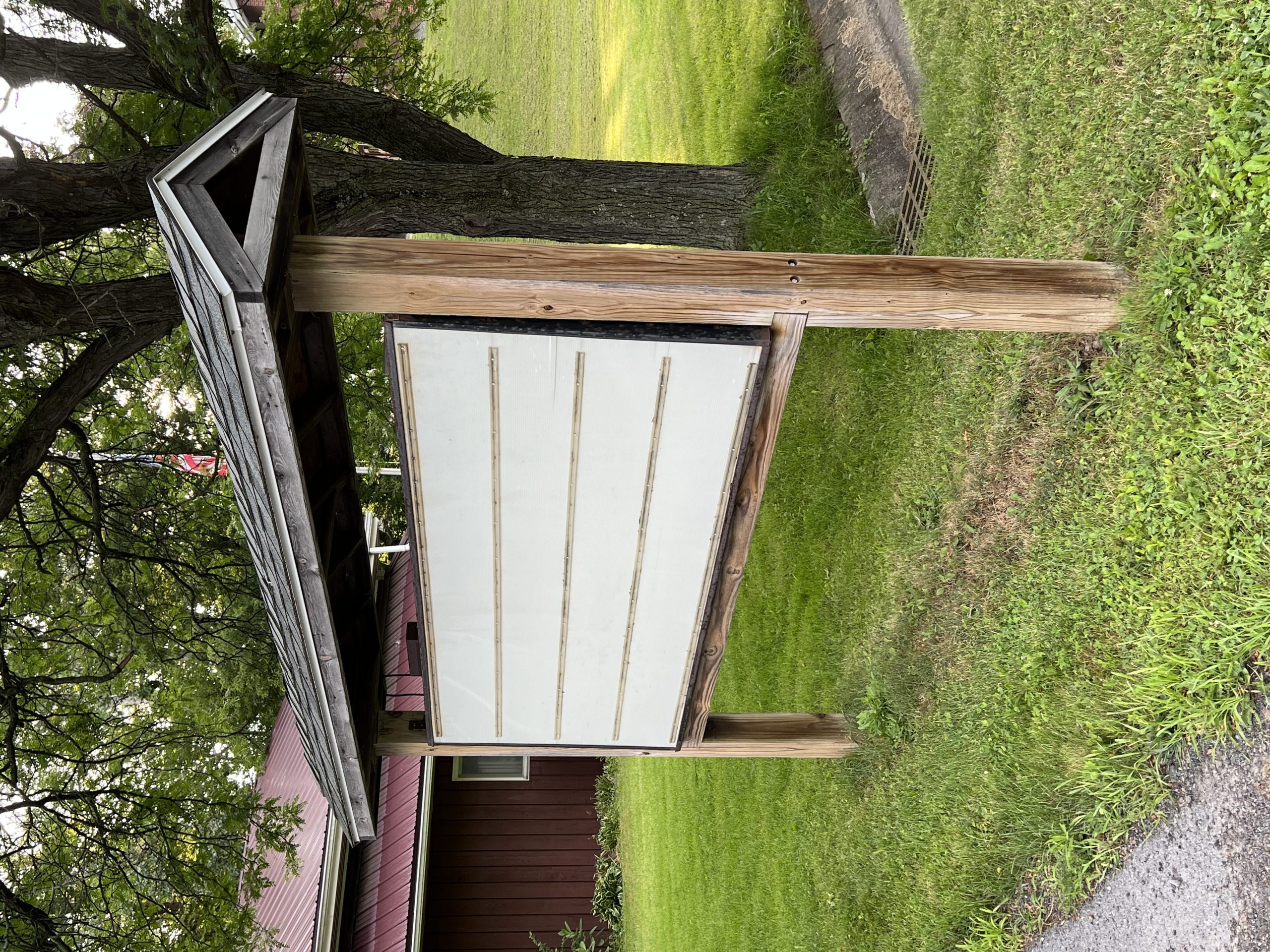 Blank sign outside of Trumansburg fire department