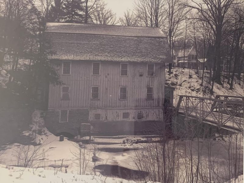 an archive photo of the Caroline grist mill