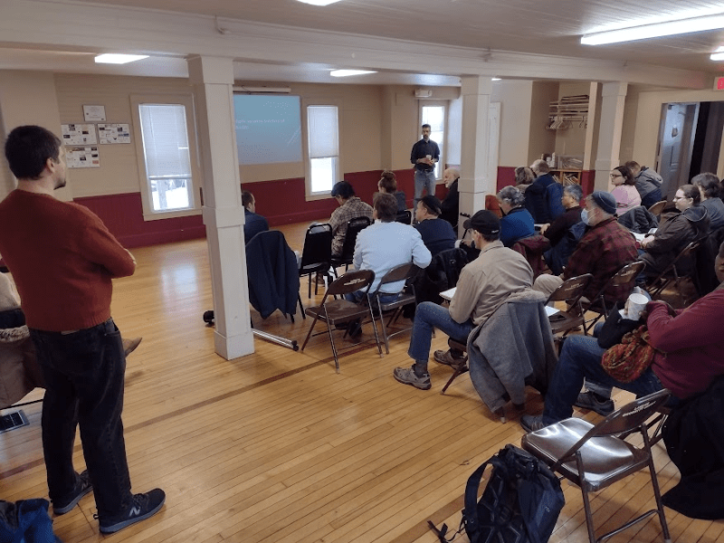 Community members and green energy experts packed the Lansing Community Center in December for an informational session by NYSEG and Cornell Cooperative Extension on the heat pump project.