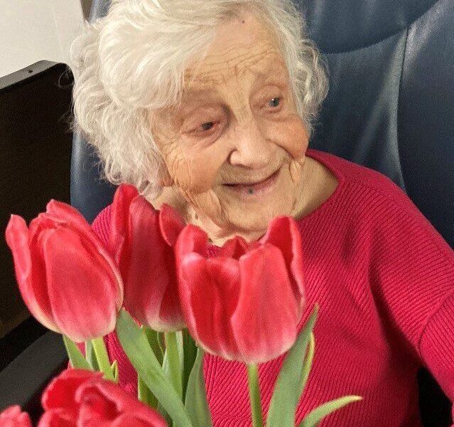 Katherine (Kay) Elizabeth Pollack Bishop will celebrate her 100th birthday on April 28. Her family is delighted that she has reached this milestone.
