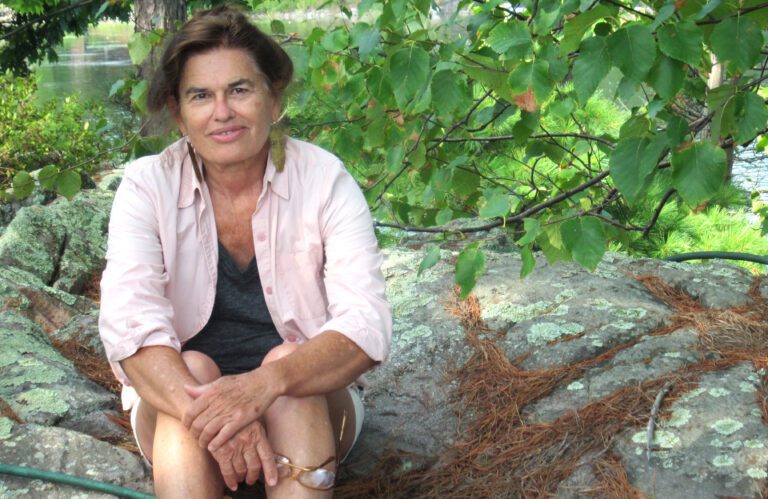 photo of Elizabeth in her yard