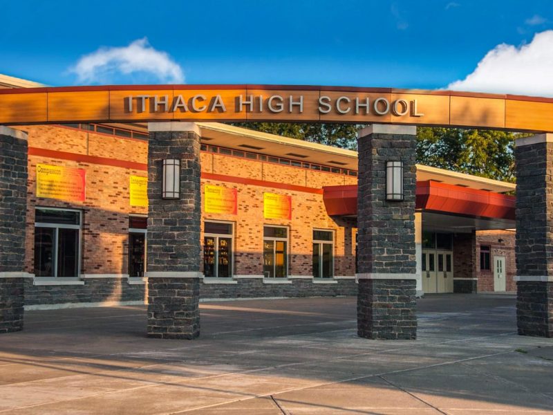 The front pillars at ithaca high school
