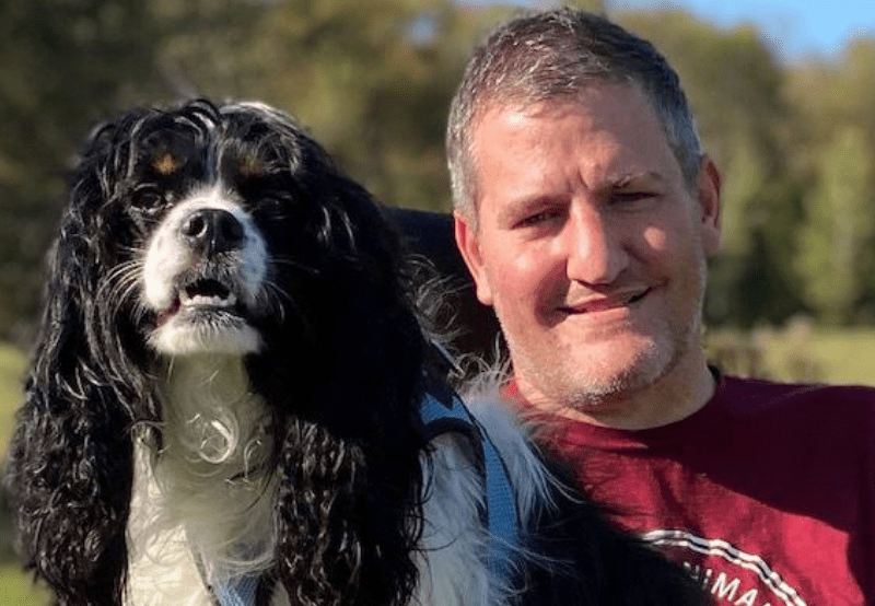 Kevin and one of his dogs