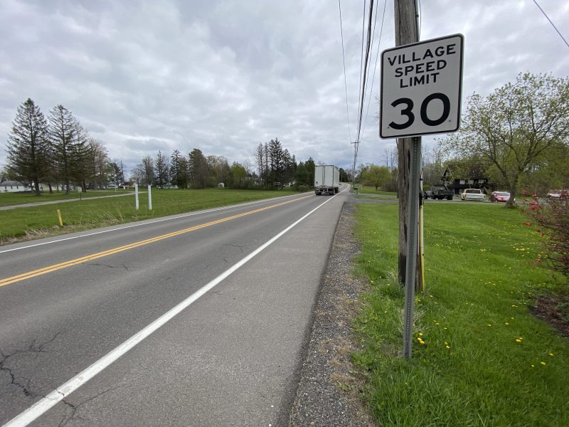 Railroad Street in the village of Freeville.