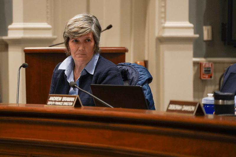 Lisa Holmes at a meeting