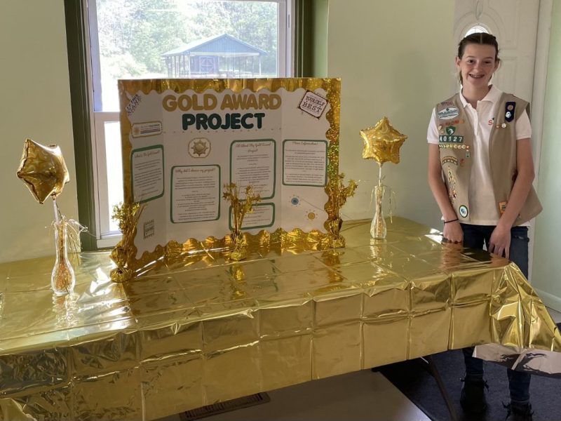Isabella with her project