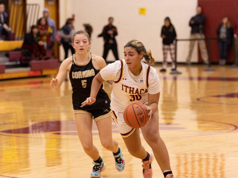 Ithaca's Tatyanna George on the court