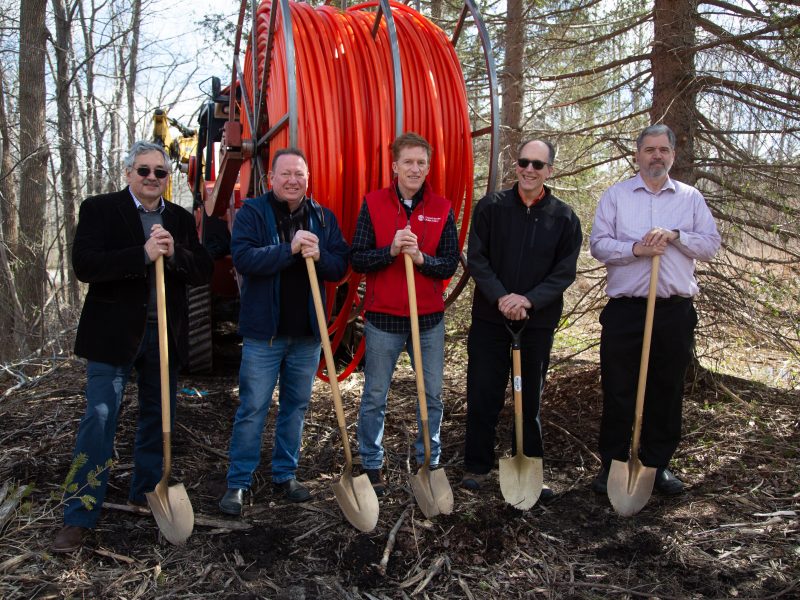Town of Dryden officials broke ground on its Dryden Fiber project last spring. With broadband fibers installed around the Dryden Rail Trail and the eastern side of Dryden, town officials are hoping federal broadband funding awarded to the state can be used to install backbone fiber in other areas of Dryden.