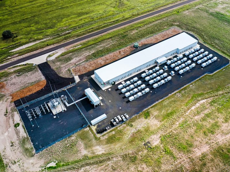 Aerial view of building