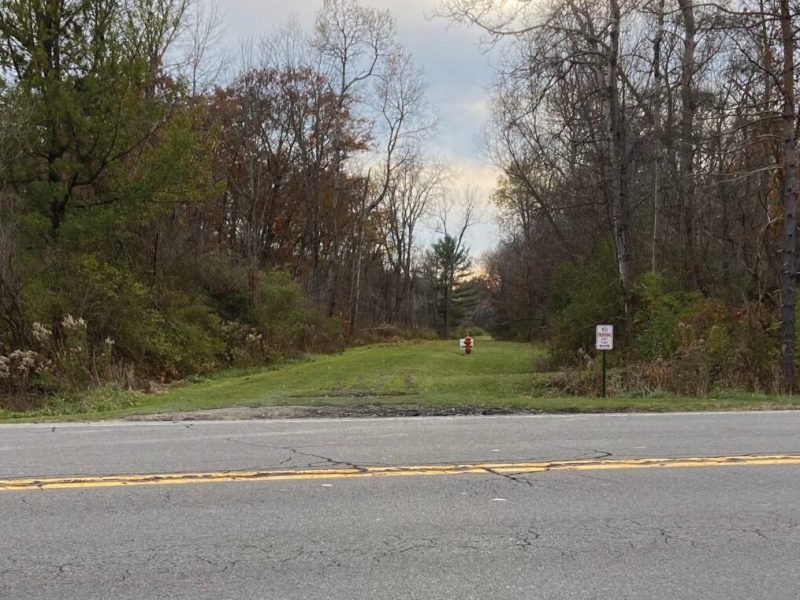 The location in the town of Dryden where a prefabricated steel-truss pedestrian bridge is anticipated to begin construction during autumn this year.