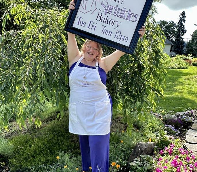 Sweet Sprinkles Bakery, a concept by 18 year old Elizabeth Dendis, is now open on Main St. in Trumansburg. Dendis works during the evenings as a sous chef at Hazelnut Kitchen.