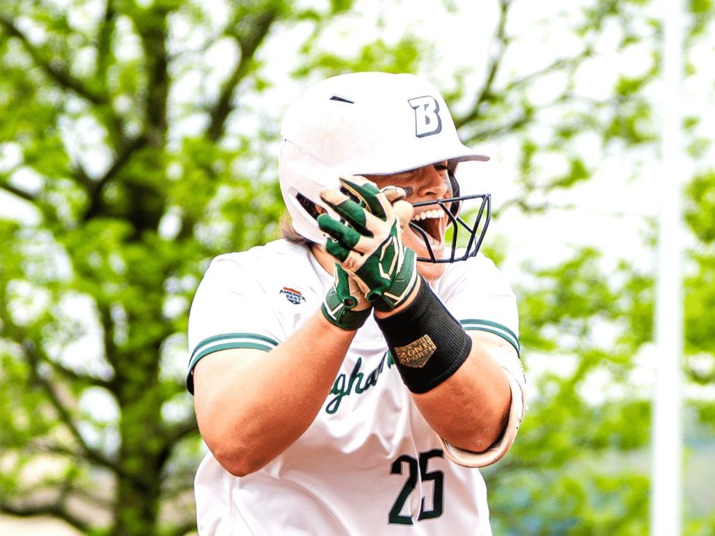Photo by Cody Musial
Groton's Elisa Allen recently wrapped up a historic season for the Binghamton University softball team. The sophomore set the program's single-season home run and RBI records and helped the Bearcats win their first America East title since 2015.
