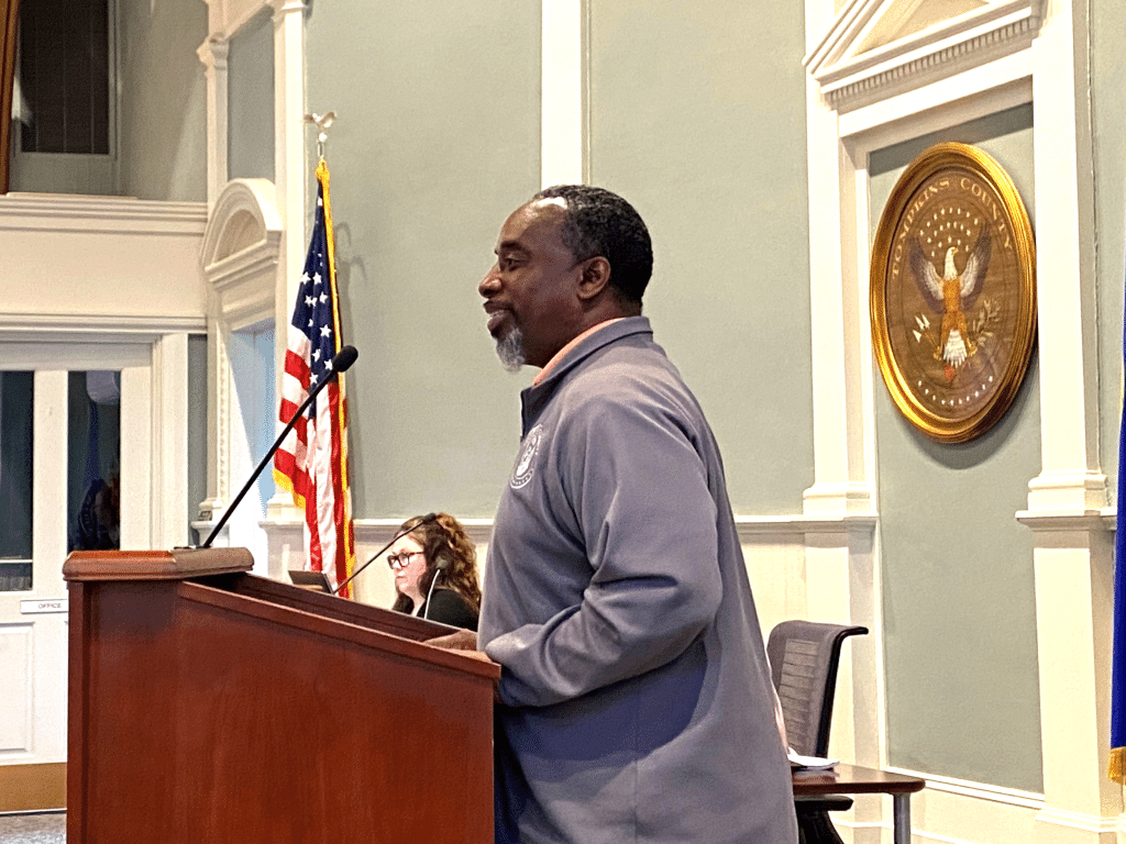 Legislature Updates: Photo provided
J.R. Clairborne, Director of Veterans Services, accepts the Memorial Day proclamation.