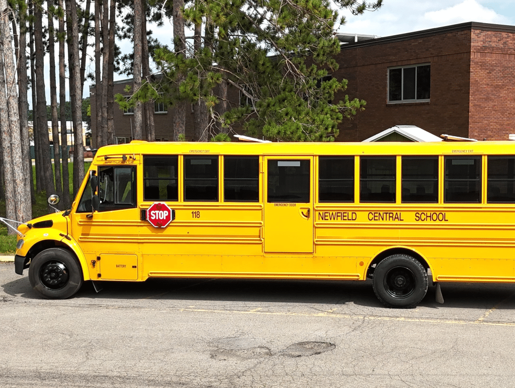 Photo by Joe Scaglione 
School officials say that Newfield students are more engaged thanks to a cell phone ban that is soon going into effect statewide. In other school district news, due to the extra work added to the garage project, blacktopping the bus garage area will be delayed until summer 2026.
