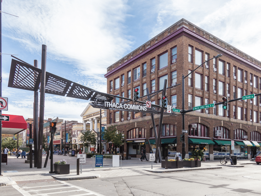 Photo by Kenneth C. Zirkel
The Commons pedestrian mall has its own ordinances, and the Ithaca Police Department has pledged increased enforcement at the community’s request. 
