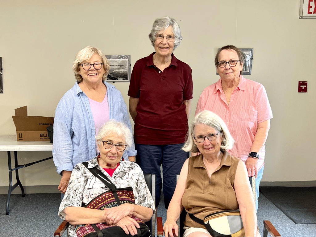Photo by Jaime Cone Hughes
Dolores Dewbury, recent recipient of Lifelong’s Barbara J. Hulbert Volunteer Award for volunteerism, stands alongside a few of the many members of the group she founded, the Lifelong Women’s Group. 
Top row (left to right): Amy Schauss, Sandy Marraffino, Dolores Dewbury. 
Bottom left to right): Lynn Dalberg and Zan Gerrity. 
