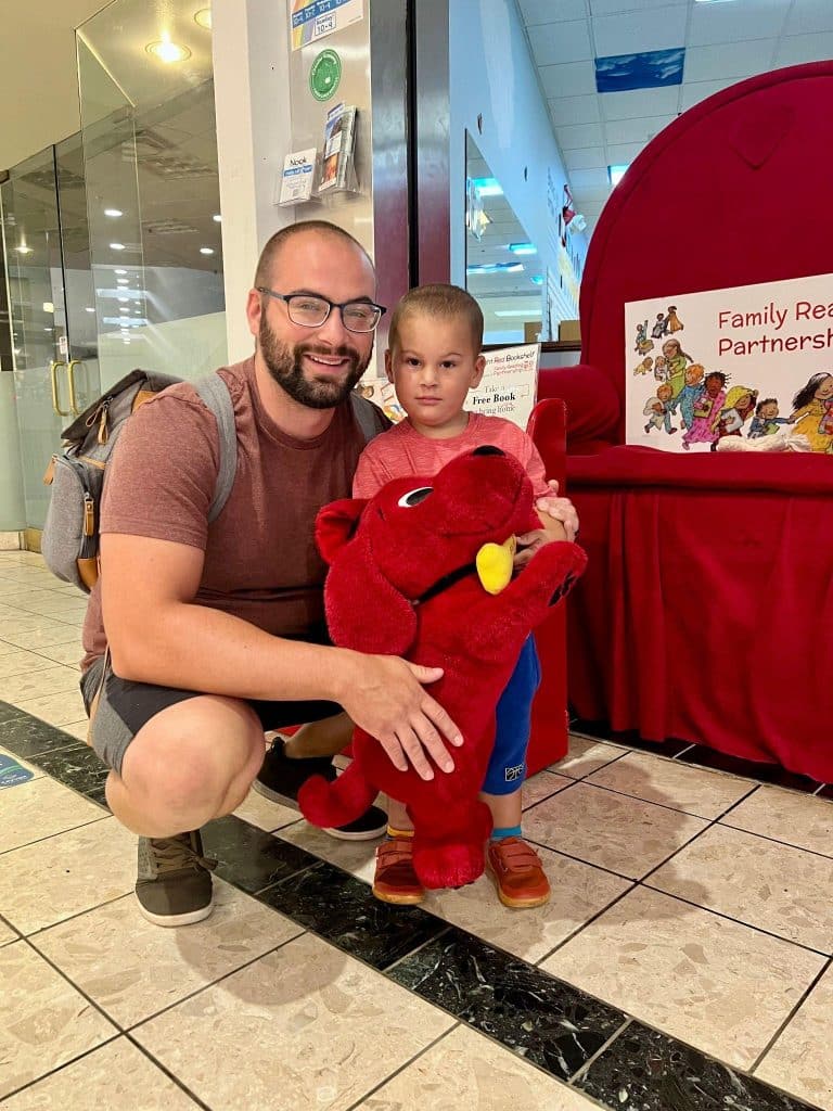 Since he hasn’t started school yet, at our house we’re excited for football.
Sam (with Hugh), Moravia 
