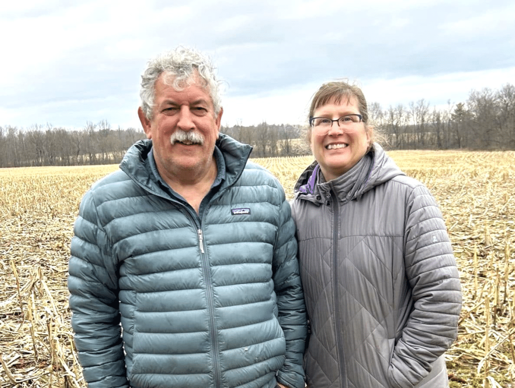 Photo provided 
Marvin and Allison Pritts at the site of the proposed public park in Ulysses.
