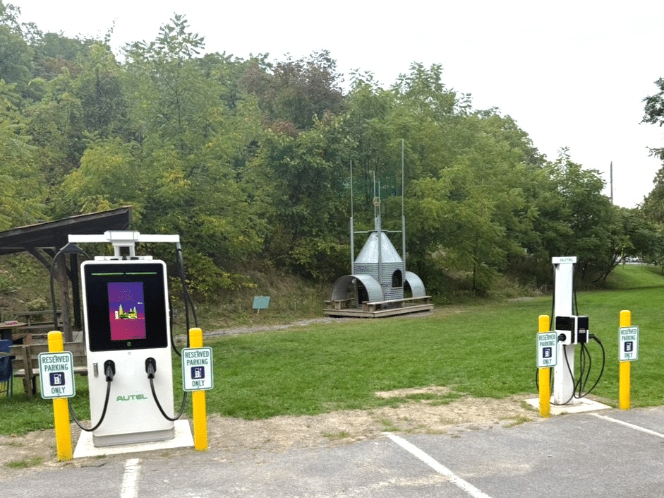 Photo provided. 
Two new electric vehicle charging stations are available in Trumansburg as part of the village’s effort to become a more sustainable community.  
