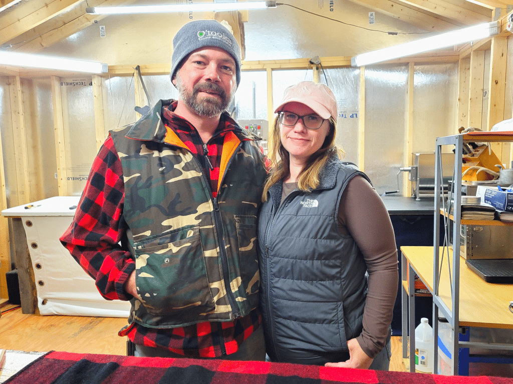 Photo by Linda Competillo 
Shane (left) and Sarah Kirkey entered their fourth deer season October 1 of this year with their business, Kirkey's Cutting & Game Processing. The Kirkeys have grown from bare basics in 2022 to a brand new facility at their Groton home, and they couldn't be happier.  