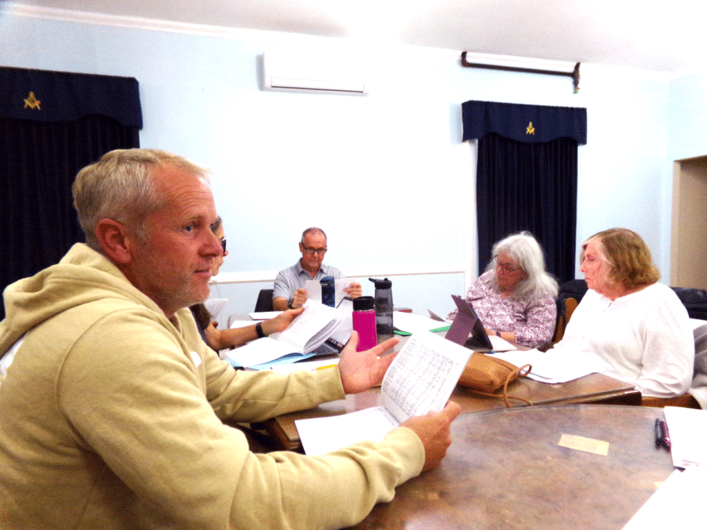 Photo by J.T. Stone
Newfield Highway Superintendent Kevin Berggren speaks at a special town board meeting on Sept. 30 to discuss the forthcoming preliminary town budget. 
