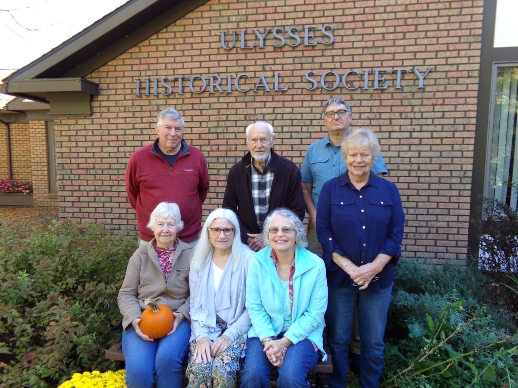 Photo by J.T. Stone
Back row from left: Ulysses Historical Society President Rodney Bent with volunteers Charlie Schlough, Dan Brown and Sally Hubbard. Front row from left: Volunteers Paula Austic, Joan Garner and Barb Coleman. The Ulysses Historical Society is celebrating its 50th anniversary by promoting 50 artifacts that have been donated over the years. Volunteers of the Ulysses Historical Society are celebrating the museum's 50th anniversary by promoting 50 artifacts that have been donated over the years.  
