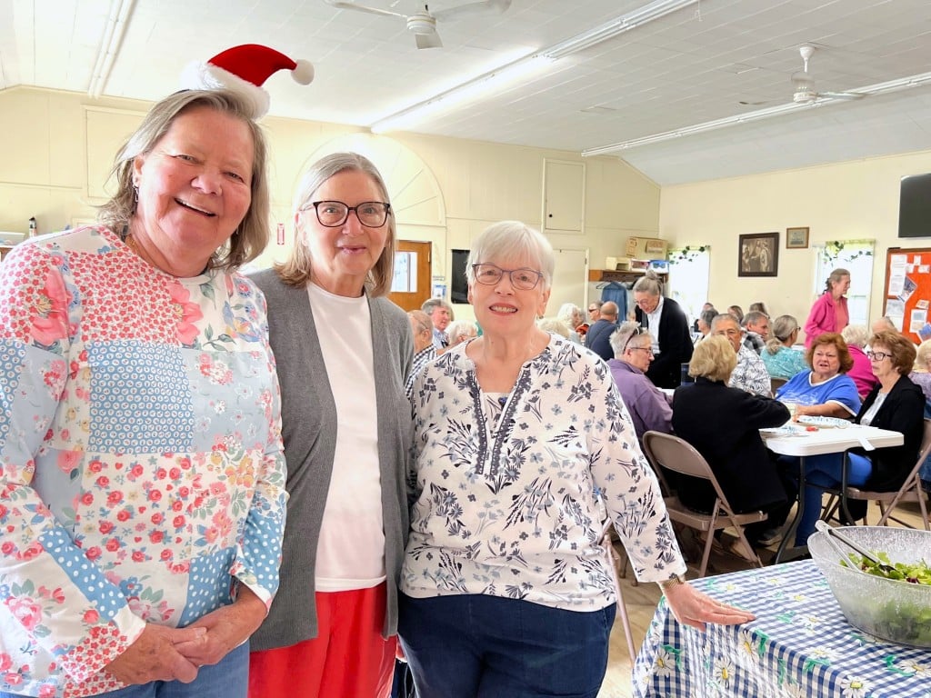 Photo by Jaime Cone Hughes
Patricia Sawyer, vice president of Danby Seniors (left), Nancy Gould, communications director (middle) and Patricia Phelps, president, at the Danby Seniors monthly dish-to-pass meal.