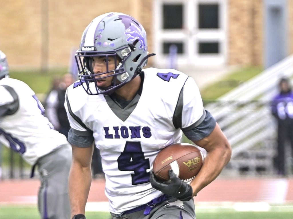 Photo by Jim Organ
Dryden's Melo Miles was one of the key players for the football team this year. In their first-ever season in eight-man football, the Lions finished with a 3-5 record and made the postseason for the first time since 2022.