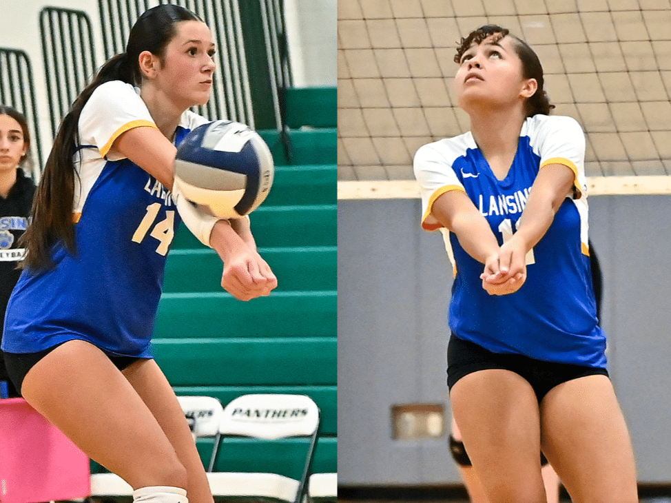 Photos by Jim Organ
Lansing's Jordan Brinkley (left) and Leilani Drake (right) each reached milestones while leading the Bobcats to sectional and regional titles. Brinkley surpassed 1,000 career kills while Drake recorded 1,000 career assists.