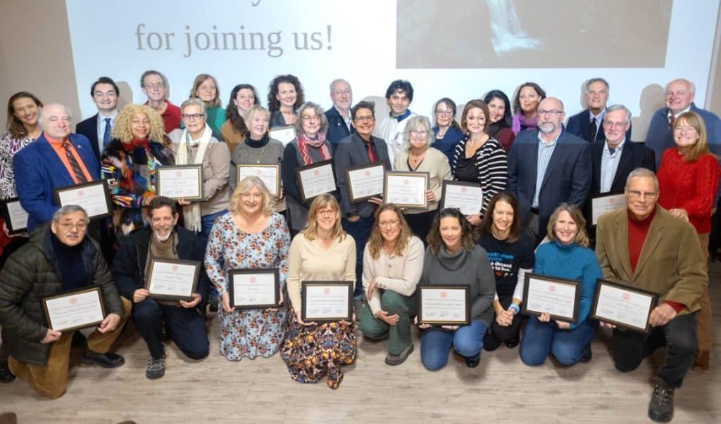 Photo provided
Now in its 15th year, the annual Cornell Town-Gown Awards, held Dec. 6 at Cinemapolis, honored community-university partnerships and recognized 21 outstanding community leaders who have retired or will soon retire.